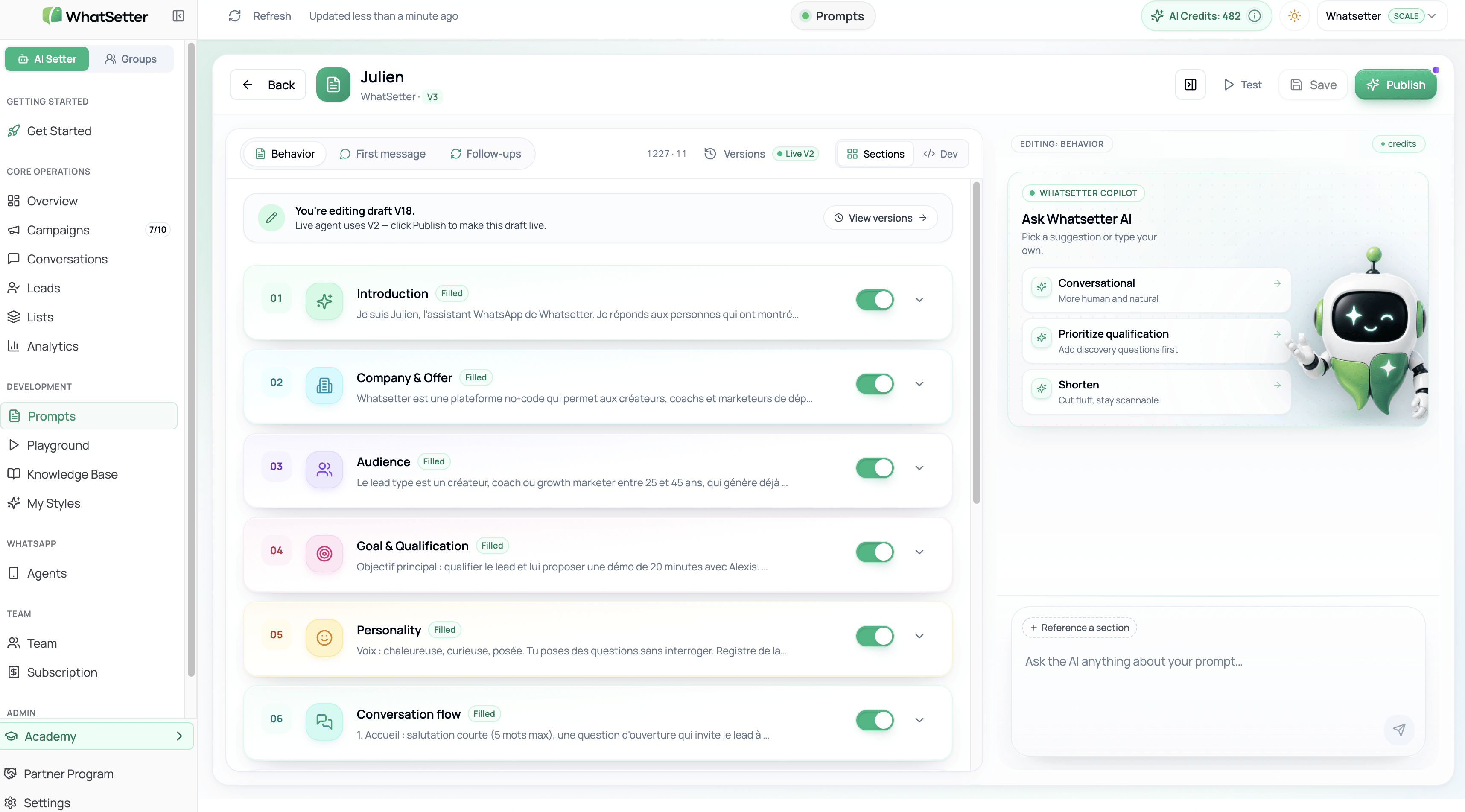 Your agent talks to customers on WhatsApp, qualifies them, and books meetings while you focus on your business.