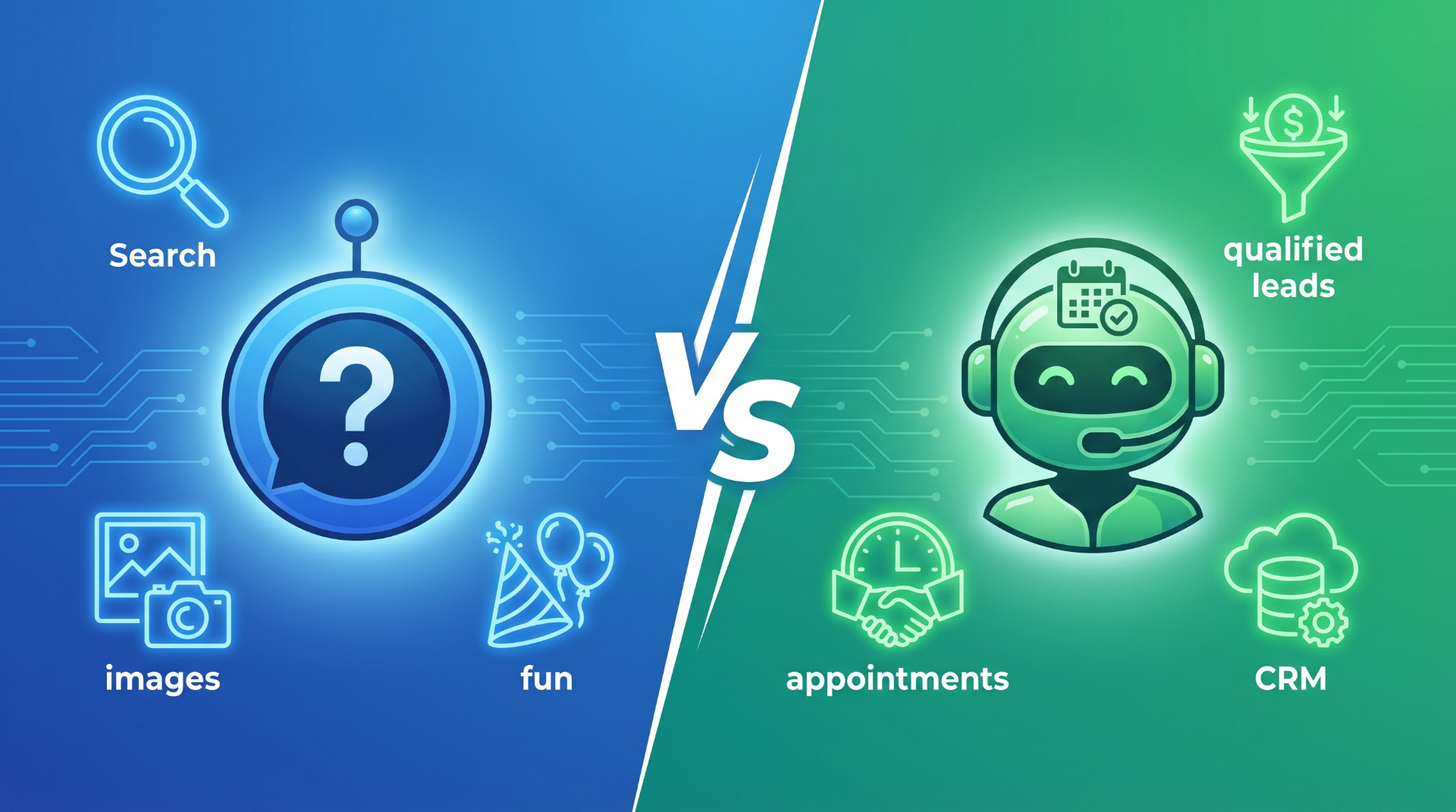 Meta AI vs agent IA WhatSetter - assistant généraliste vs outil commercial