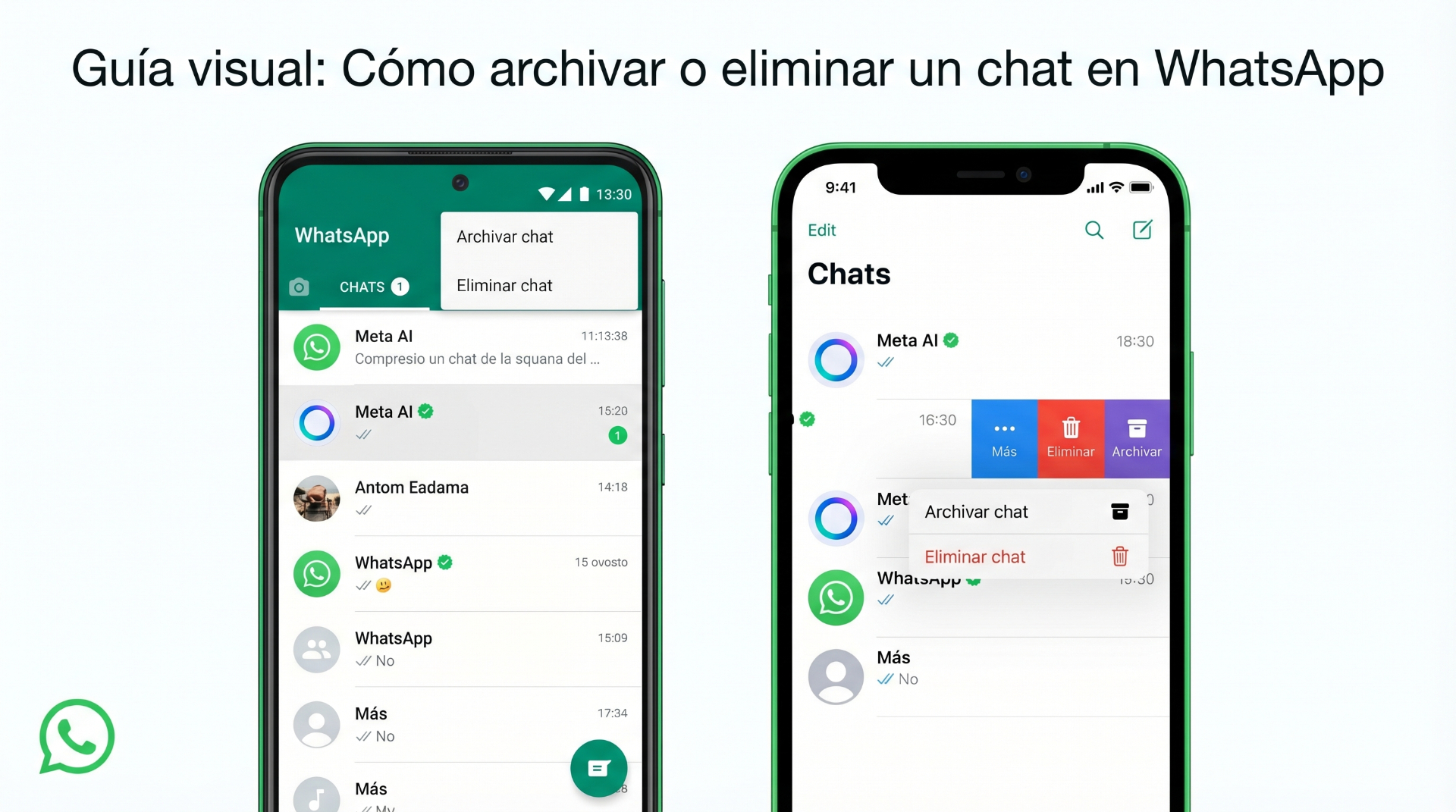 Cómo archivar o eliminar la conversación de Meta AI en Android y iPhone