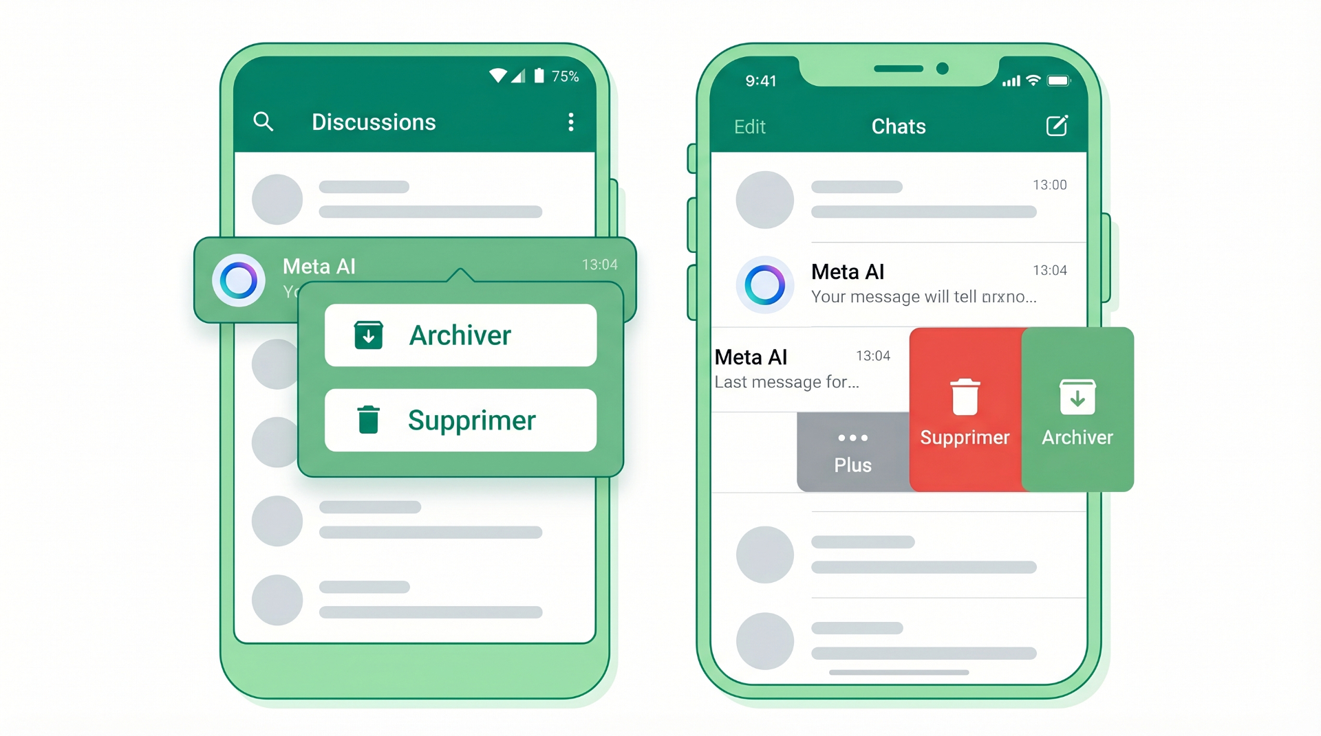 Comment archiver ou supprimer la conversation Meta AI sur Android et iPhone